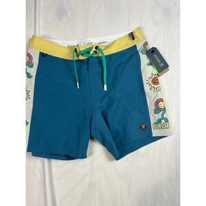 Roark Passage 16 Boardshorts Mens 30 Smeralda Costa Hemp Blend RB471 New